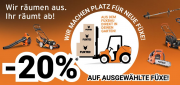 Gartenger&auml;te Lagerr&auml;umung mit 20% Rabattgutschein