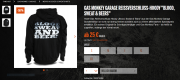Gas Monkey Garage Rei&szlig;verschluss-Hoody "Blood, Sweat & Beers" nur noch in Gr. S bei dmax