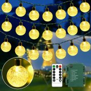 GCMacau 13 Meter 80-LEDs Outdoor Lichterkette Batteriebetrieben mit Fernbedienung