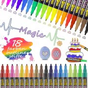 GEEDIAR Outline 18 Farben Glitzerstifte Set