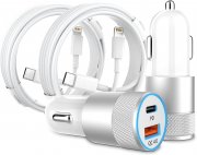GEJIN Zigarettenanz&uuml;nder USB Ladeger&auml;t + 2 Lightning Ladekabelabel MFi Zertifiziert