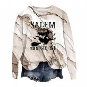 Gemustertes Damen Sweatshirt ohne Kapuze f&uuml;r unter 14&euro;