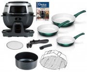 Genius Air Fryer XXL Hei&szlig;luftfritteuse inkl. Cerafit Fusion Pfannen Set