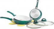Genius Cerafit Fusion Pfannen-Set 7-teilig metallicgr&uuml;n