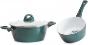 Genius Cerafit Fusion Topf und Stielkasserolle inkl. Glasdeckel