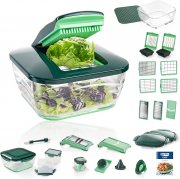 Genius Nicer Dicer Chef Deluxe XXL 34-teilig mit Glassch&uuml;ssel-Set und Tomaten-Gem&uuml;se-Schneider