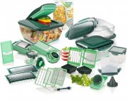 Genius Nicer Dicer Chef Deluxe XXL 34-teilig mit Glassch&uuml;ssel-Set und Tomaten-Gem&uuml;se-Schneider
