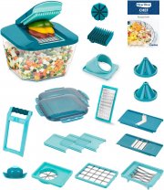 Genius Nicer Dicer Chef Professional 23-teiliger Gem&uuml;sescheider mit 5.2 L gro&szlig;em Auffangbeh&auml;lter
