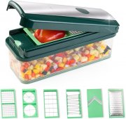 Genius Nicer Dicer Exclusive Set 15-teiliger Gem&uuml;seschneider + Reibe & Hobel
