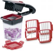 Genius Nicer Dicer Quick 7-teiliger Zerkleinerer mit 3 austauschbaren Messereins&auml;tzen