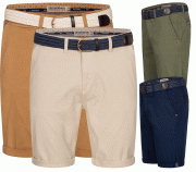 Geographical Norway Herren Chino Shorts mit G&uuml;rtel