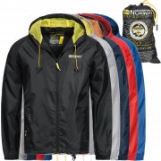 Geographical Norway Herren Windbreaker Regenjacken mit Tasche