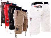 Geographical Norway Poudre Herren Cargo Shorts mit G&uuml;rtel