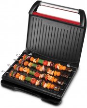 George Foreman Fitnessgrill Entertaining Steel Panini- und Sandwichgrill