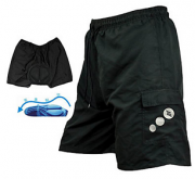Gepolsterte SANTIC Fahrradshorts f&uuml;r Herren in Schwarz jetzt nur 8,37 Euro inkl. Versand