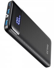 GETIHU 10000mAh Powerbank mit LED Display und Flashlight