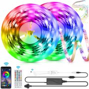 GIDEON 2x 5 Meter RGB LED Strip mit APP-Steuerung und Music-Sync