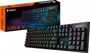 GIGABYTE AORUS K1 Cherry MX Red Gaming-Tastatur DE-Layout mit RGB Hintergrundbeleuchtung