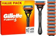 Gillette Fusion 5 Nassrasierer Herren, Rasierer + 11 Rasierklingen mit 5-fach Klinge
