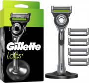 Gillette Labs Rasierer mit magnetischem Dock und Reinigungs-Element inkl. 5 Ersatzklingen