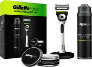 Gillette Labs Set Geschenk-Set mit Rasierer mit Reinigungs-Element, Rasiergel und Feuchtigkeitscreme