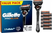 Gillette ProGlide Nassrasierer mit 10 Rasierklingen mit 5-fach Klinge