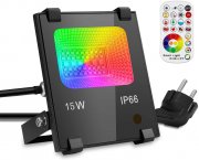 GIM LF01 RGB LED Au&szlig;enstrahler mit Fernbedienung