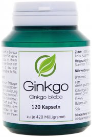 Gingko (Ginkgo biloba) - 120 Kapseln in Aromaschutzdose @amazon 