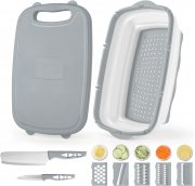 Gintan 9 in 1 Multifunktions Schneidebrett mit Abflusskorb