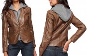 GIPSY 72755022 Damen Echtleder-Jacke mit herausnehmbarem Kapuzen-Einsatz