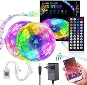 GLOBAL GOLDEN 10 Meter RGB LED Smart Strip Steuerung per APP und Fernbedienung und Musik Sync