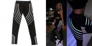 &bdquo;Glow in the dark&ldquo;-Sportleggings in Schwarz ab 15,90 &euro;