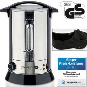 Gl&uuml;hweinkessel Gl&uuml;hweinkocher Edelstahl Thermostat ✔ &Uuml;berhitzungsschutz ✔ 6,8 Liter