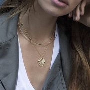 Goldkette Damen mit Weltkarten Anh&auml;nger bei Amazon f&uuml;r 15,99&euro;
