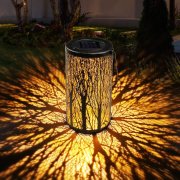 GolWof LED Solar Laterne im Vintage Style