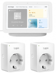 Google Nest Hub (2. Generation) + 2er-Set TP-Link Tapo P100 Mini Smart WLAN-Steckdose