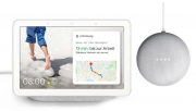 Google Nest Hub Smart Display mit Sprachsteuerung + Nest Mini Lautsprecher mit Sprachsteuerung