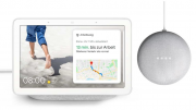 Google Nest Hub Smart Display mit Sprachsteuerung + Nest Mini Smart Lautsprecher mit Sprachsteuerung