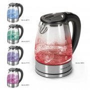 GOURMETmaxx 1,7 L Glas Wasserkocher LED mit Temperaturwahl 2000W kabellos nur 28,79&euro;
