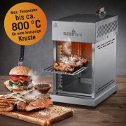 GOURMETmaxx Beef Maker Oberhitze Gasgrill aus Edelstahl bei Amazon f&uuml;r 149,90 Euro
