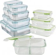 GOURMETmaxx Glas-Frischhaltedosen Klick-It 12er Set inkl. Deckel mit Silikon Dichtungsring
