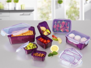 GOURMETmaxx Klick-It Frischhaltedosen Set 14-teilig lila