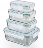 GOURMETmaxx Klick-it Glas-Frischhaltedosen Set 8-teilig