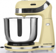 GOURMETmaxx K&uuml;chenmaschine Retro 250W mit 3 Liter Edelstahl R&uuml;hrsch&uuml;ssel 
