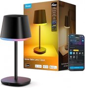 Govee Tischlampe Kabellos Akku, RGBICWW Tischleuchte Kompatibel mit Matter Alexa