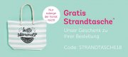 Gratis Strandtasche bei jeder Bestellung ab 30&euro; bei Mirapodo