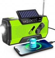 Greadio Solar und Kurbel Notfallradio und LED Taschenlampe