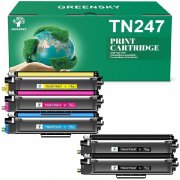 GREENSKY TN-243CMYK TN247 Toner f&uuml;r Brother MFC L3750CDW (5er-Pack)
