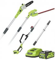 Greenworks G40PSHK2 Akku-Hochentaster u. Teleskop Heckenschere inkl. 2Ah Akku und Ladeger&auml;t