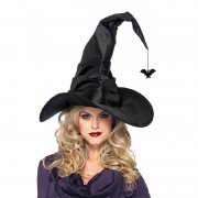 Gro&szlig;er Hexenhut f&uuml;r Halloween mit Fledermaus-Deko f&uuml;r nur 7,65&euro;